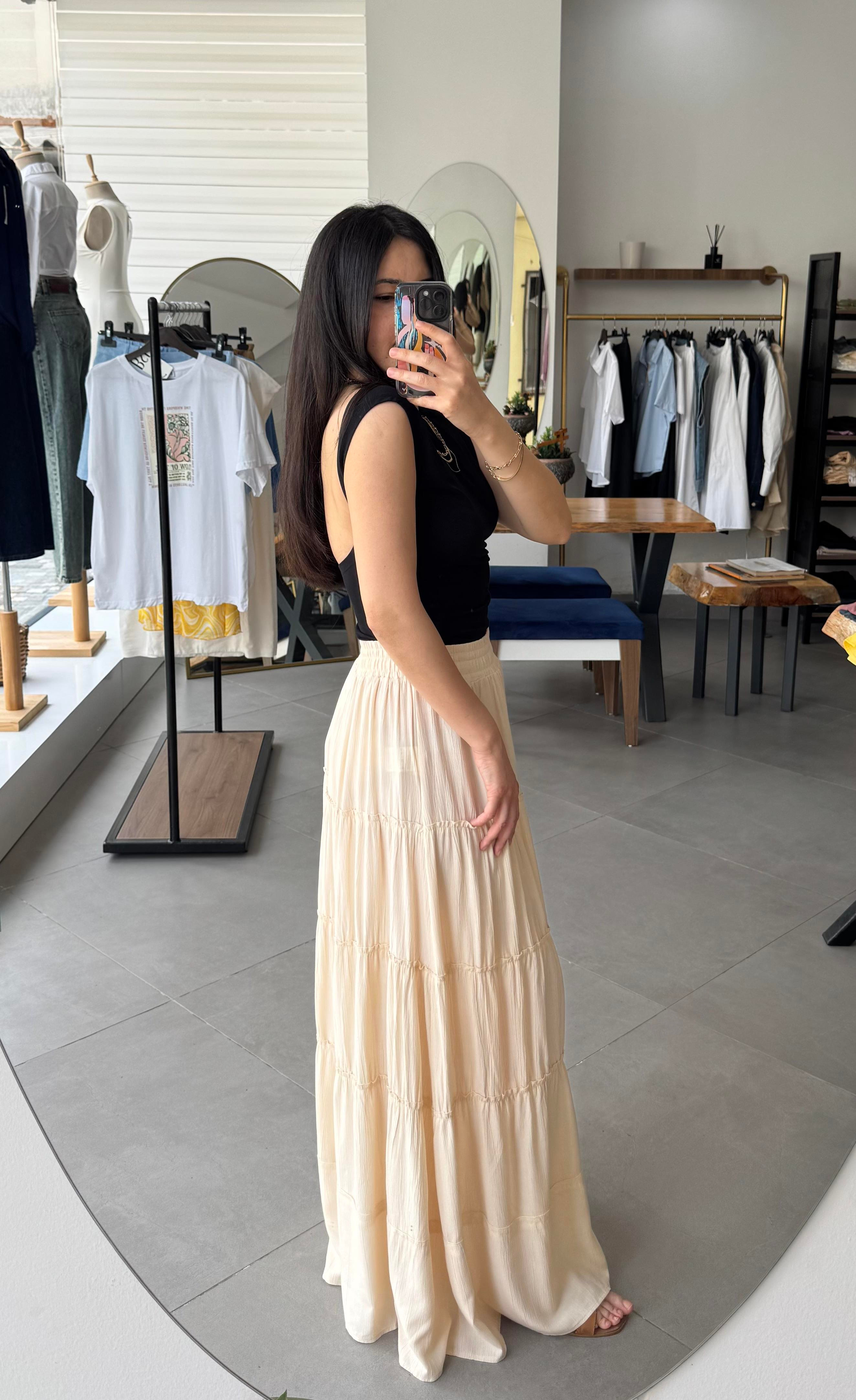 Sırt Dekolteli Siyah Body