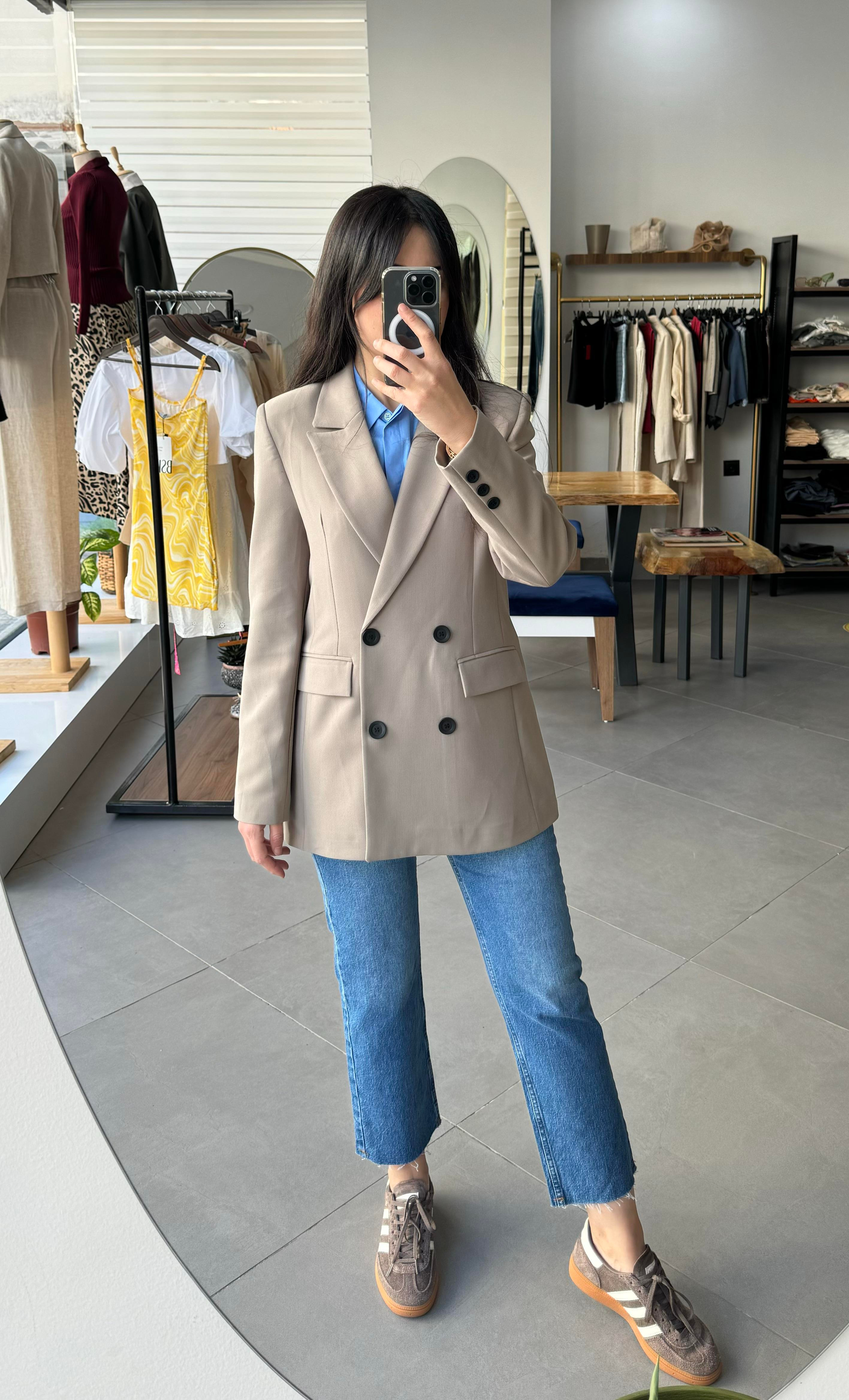 Vizon Blazer Ceket