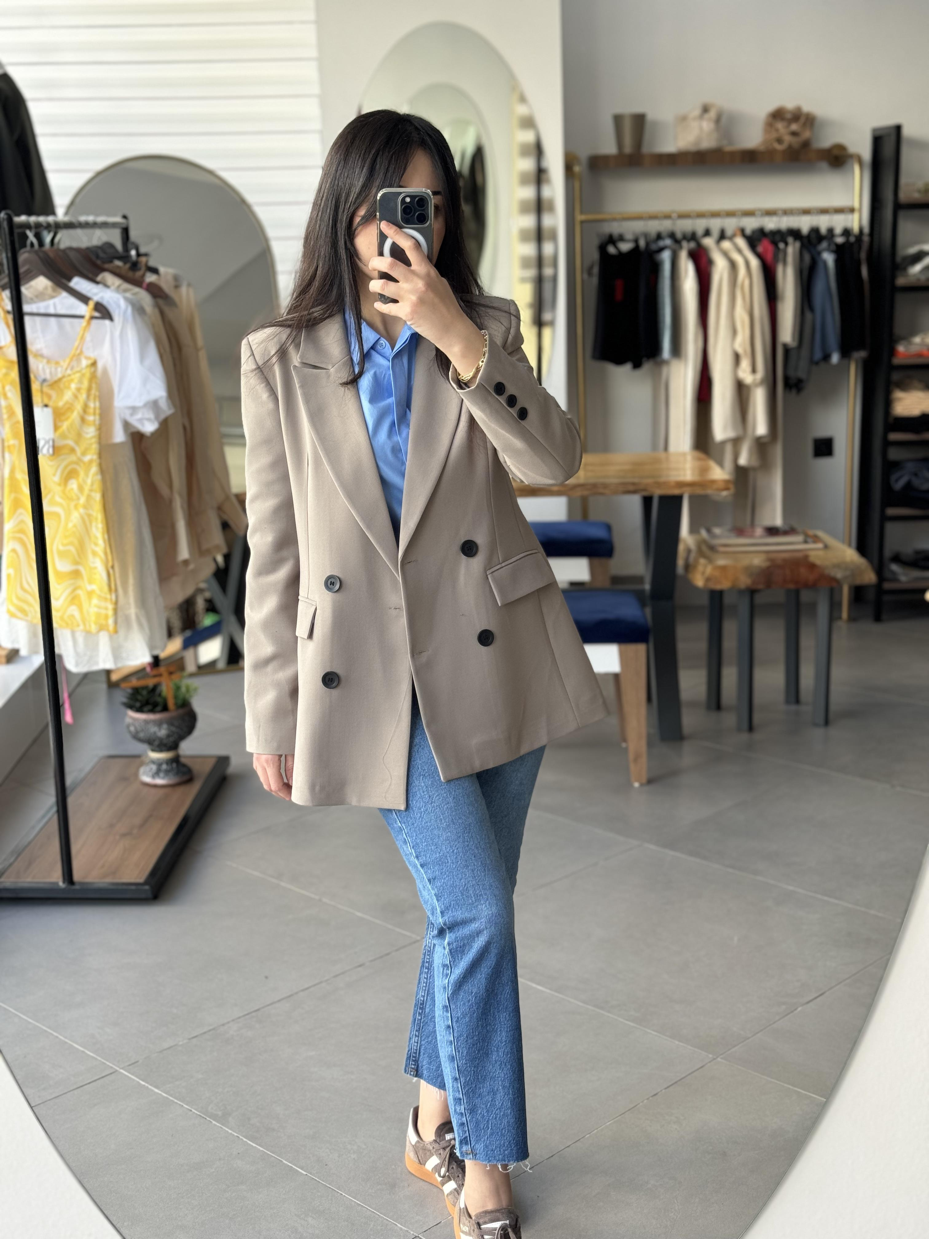 Vizon Blazer Ceket
