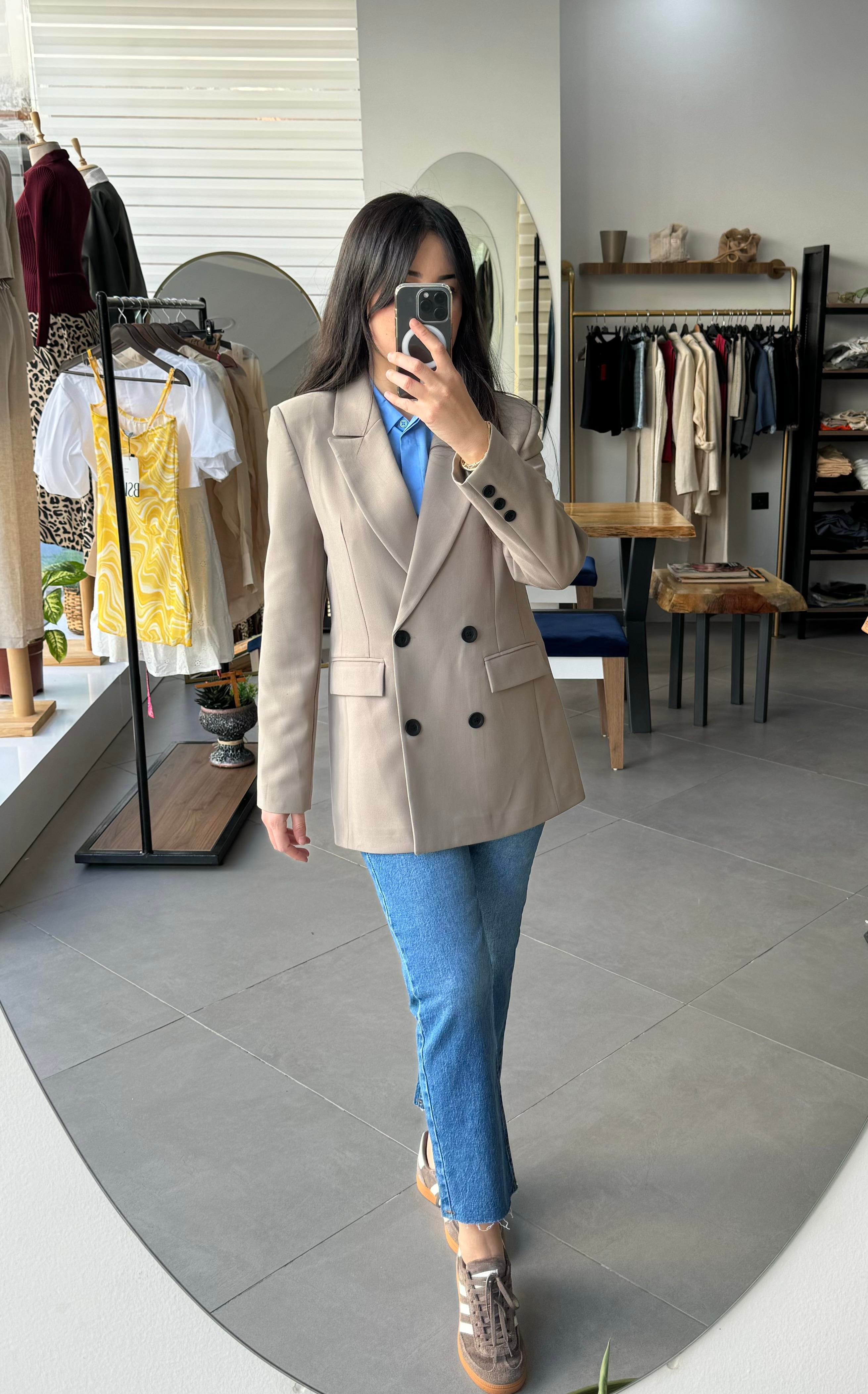 Vizon Blazer Ceket