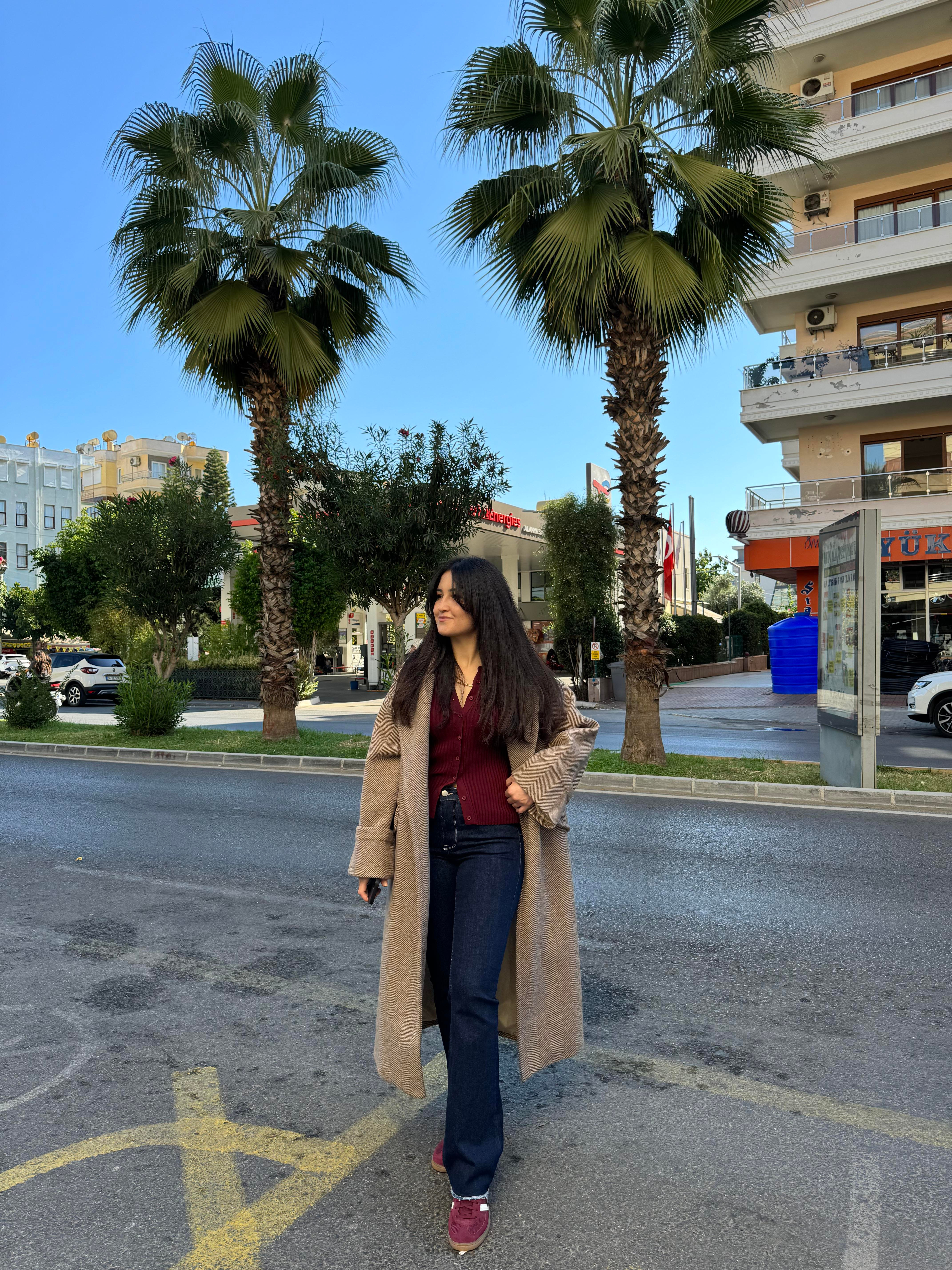 Yüksek Bel İspanyol Paça Koyu Mavi Jean Pantolon