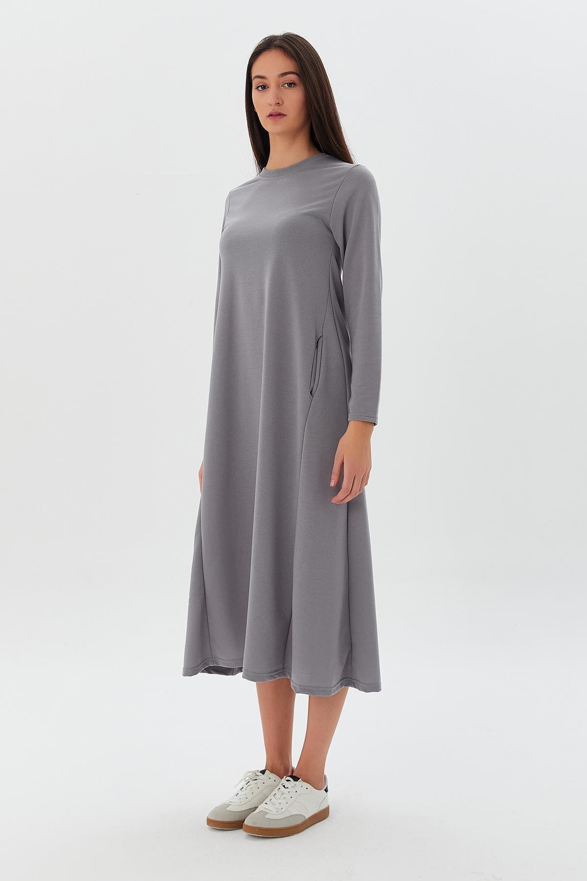 Basic Elbise GRI