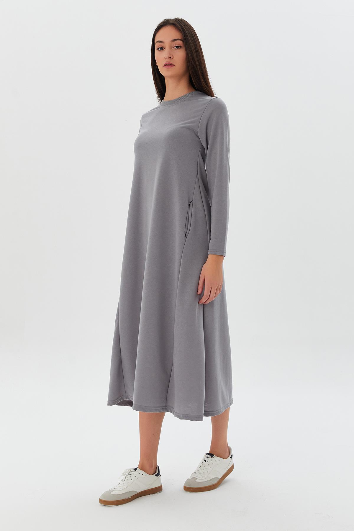 Basic Elbise GRI