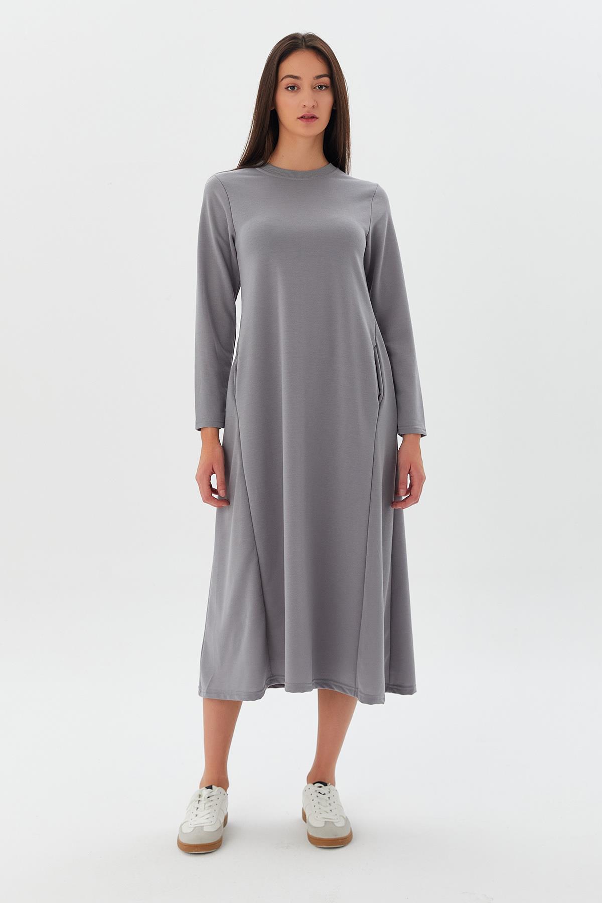 Basic Elbise GRI
