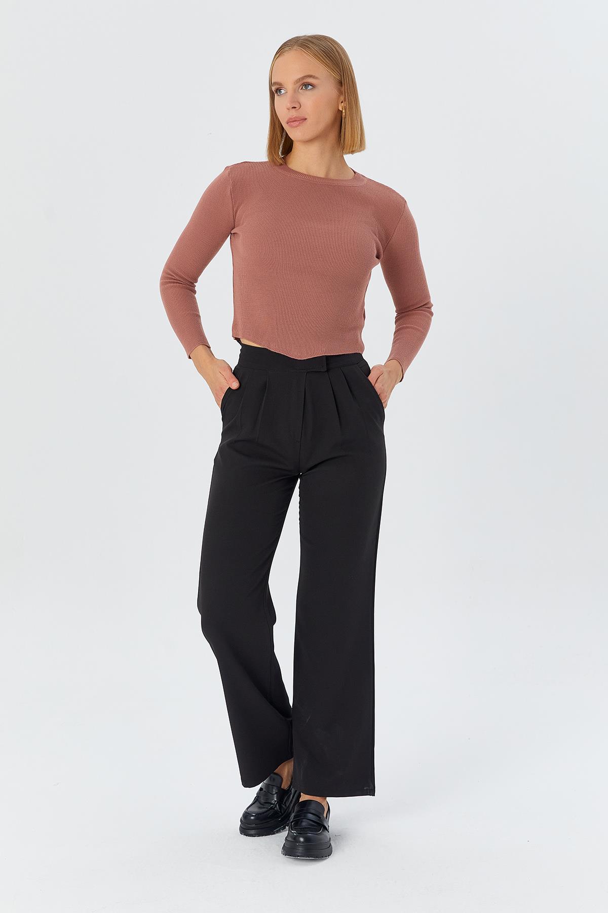 Basic Fitilli Triko GUL KURUSU