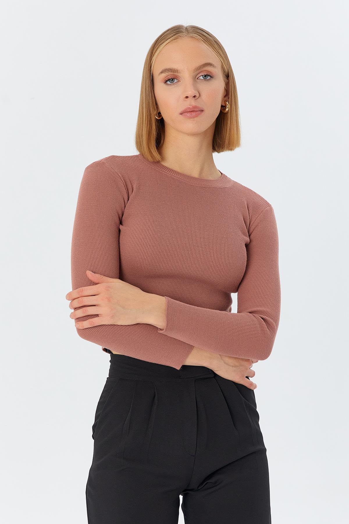 Basic Fitilli Triko GUL KURUSU