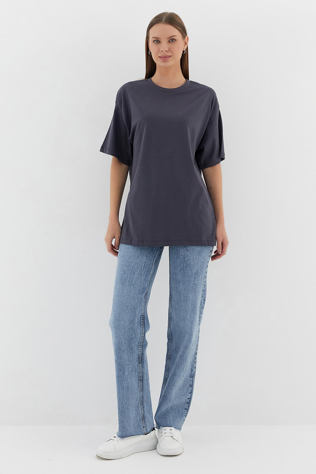 Basic Oversize Tshirt ANTRASIT