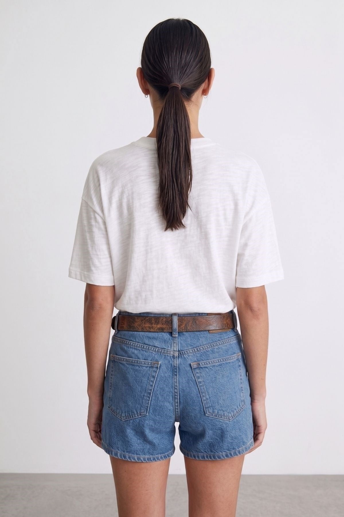 Baskılı Oversize Tişört EKRU
