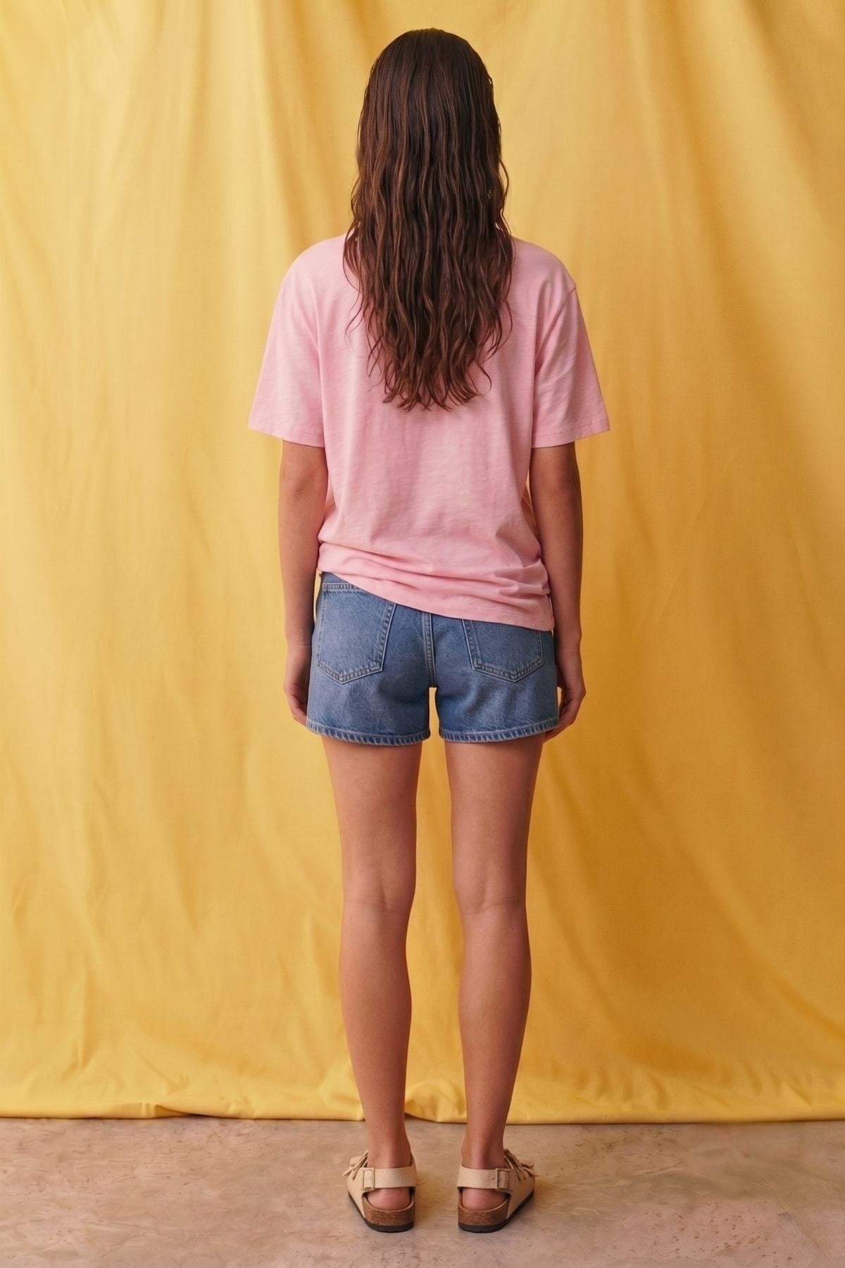 Baskılı Oversize Tişört PEMBE