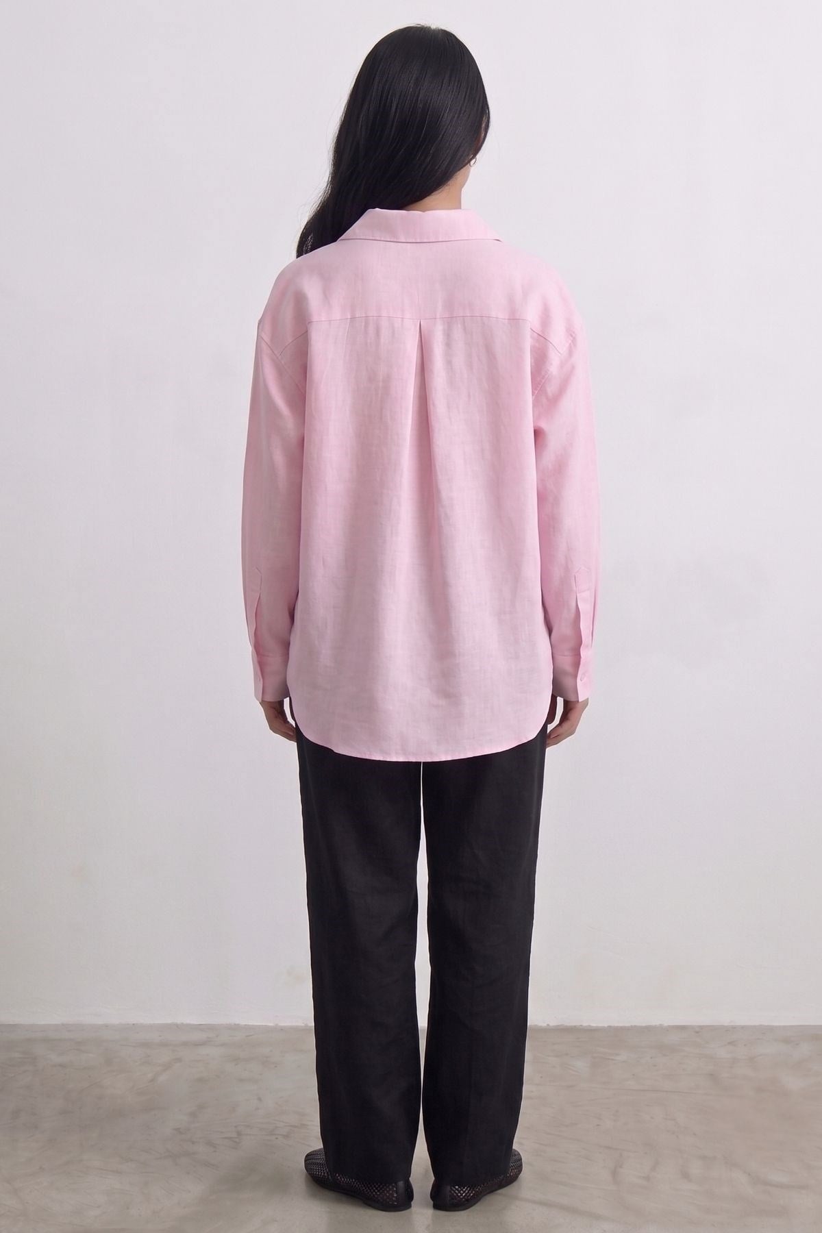 Cepli Oversize Gömlek PEMBE