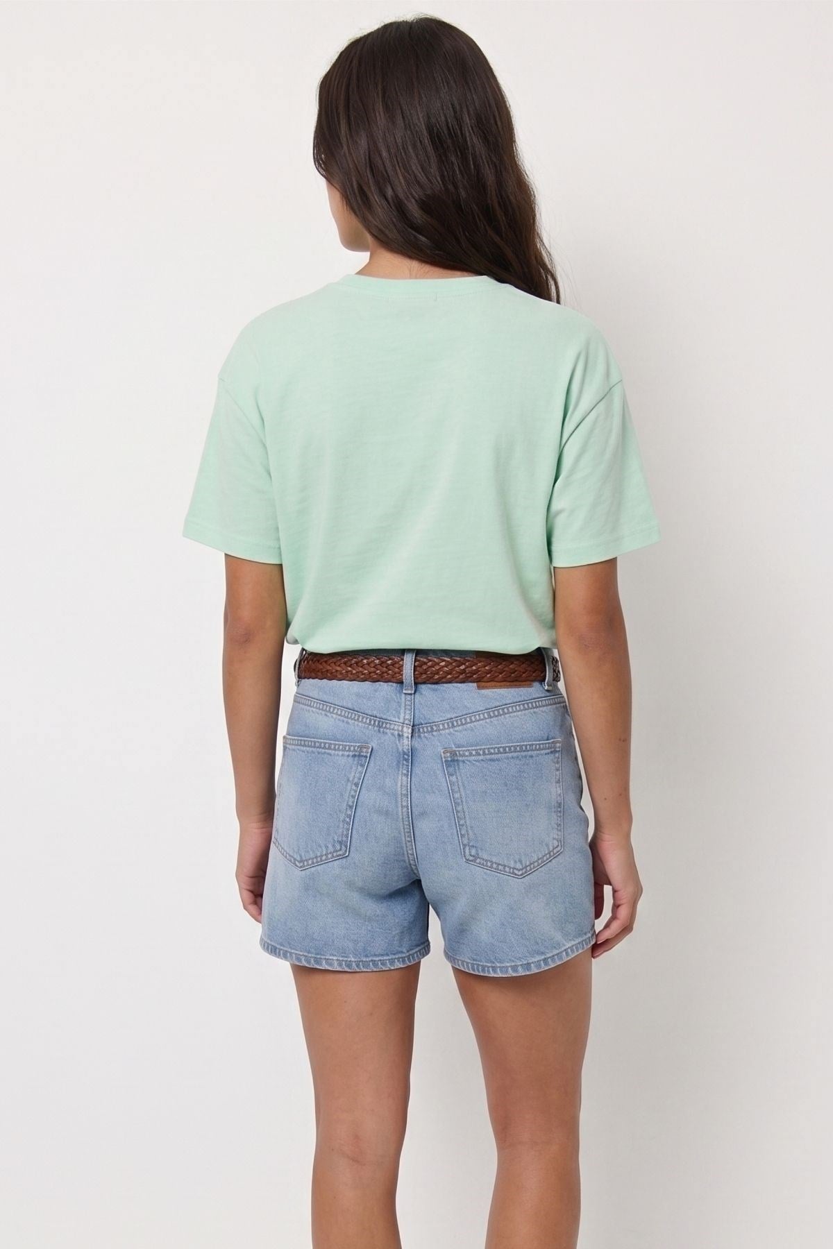 Desenli Oversize Tişört MINT
