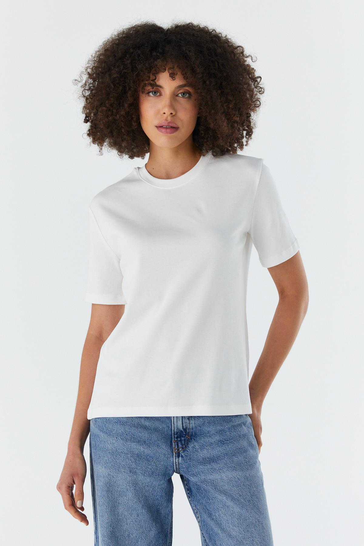 Regular Basic T-shirt EKRU