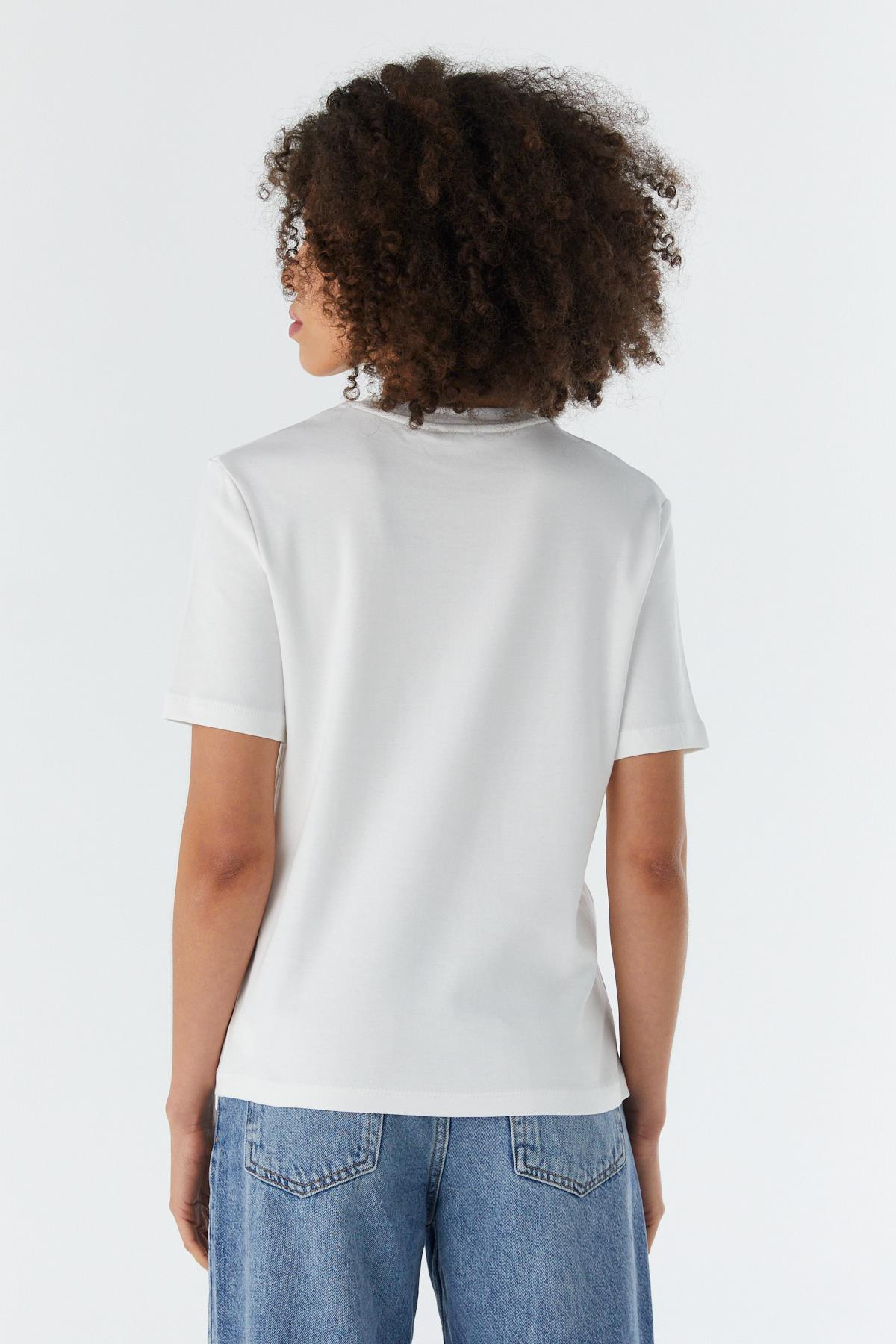 Regular Basic T-shirt EKRU