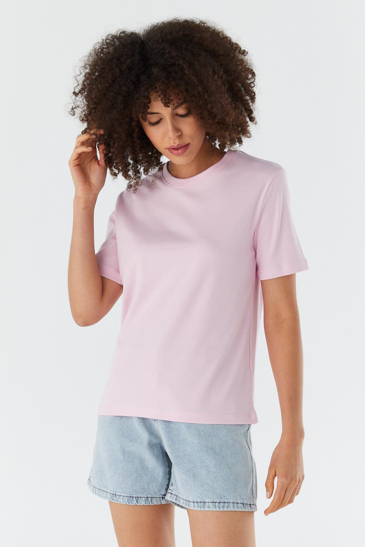Regular Basic T-shirt PEMBE