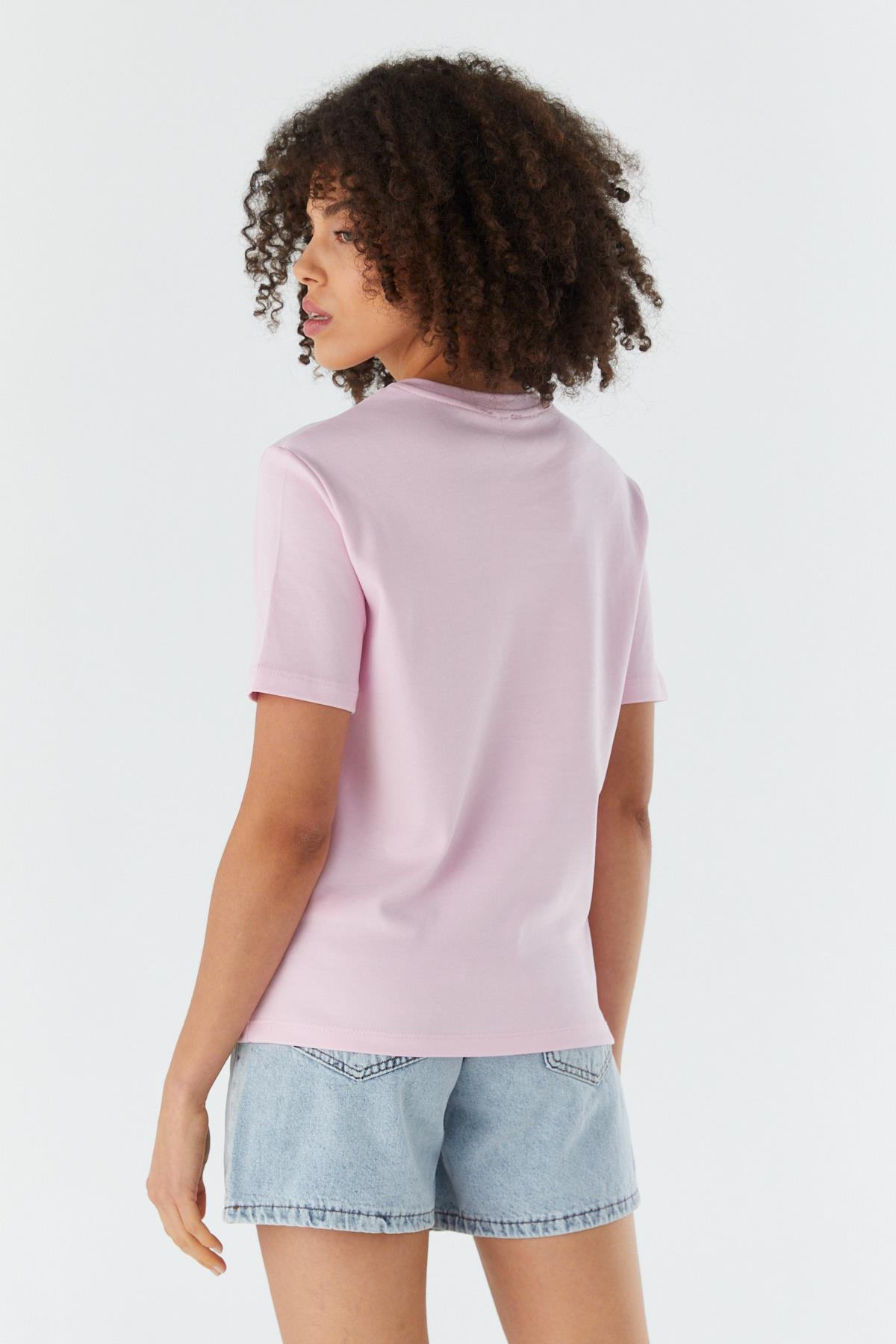 Regular Basic T-shirt PEMBE