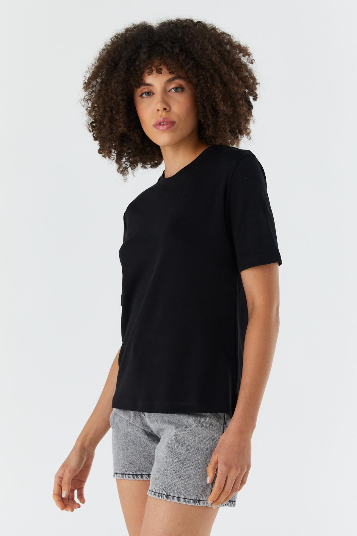 Regular Basic T-shirt SIYAH