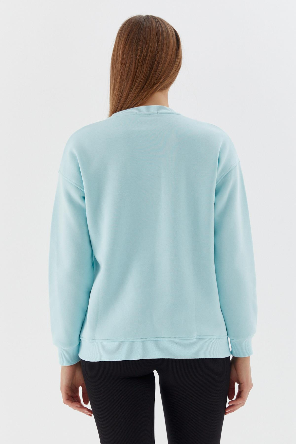 Üç İplik Şardonlu Sweatshirt A.MAVI