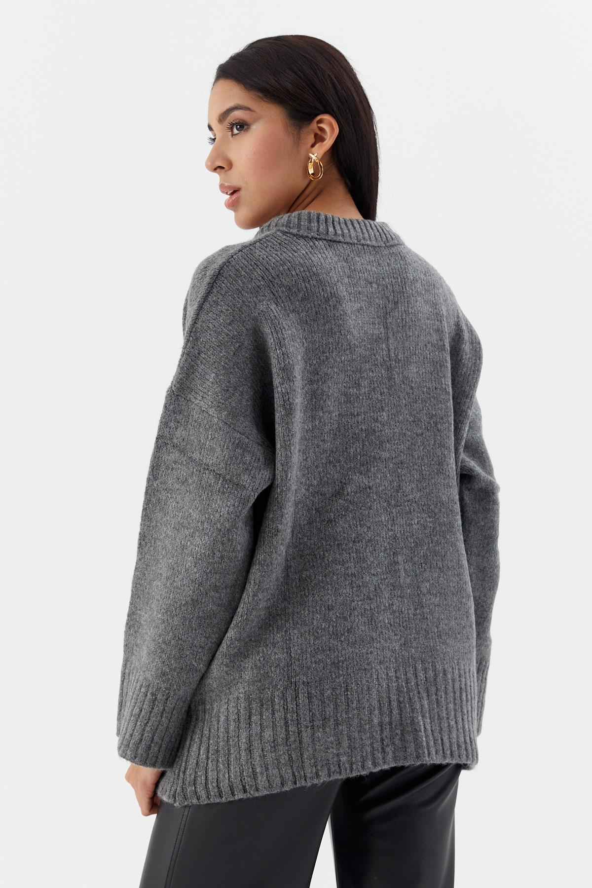 V Yaka Oversize Kazak ANTRASIT
