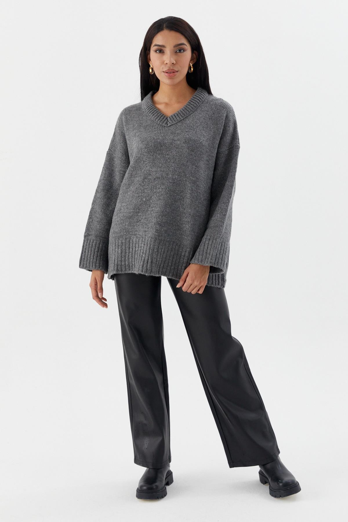 V Yaka Oversize Kazak ANTRASIT