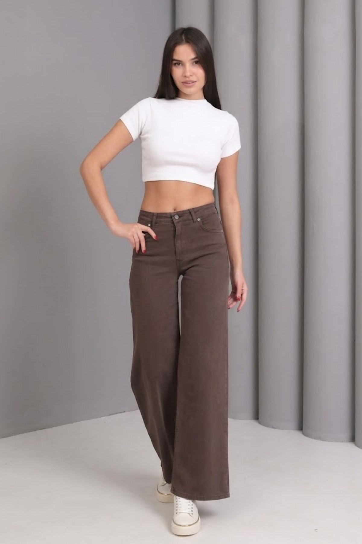 Wide Leg Jean KAHVE