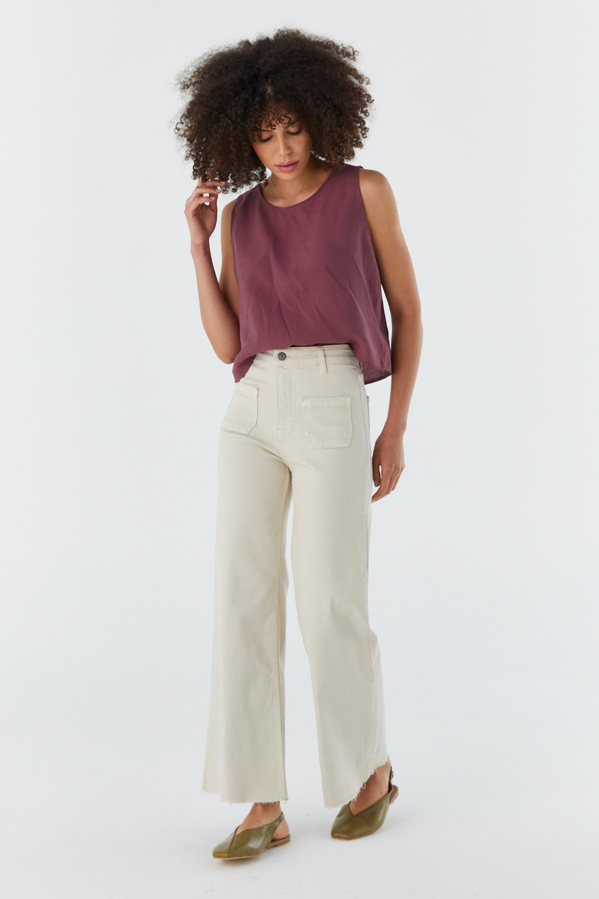 Wide Leg Pantolon BEJ