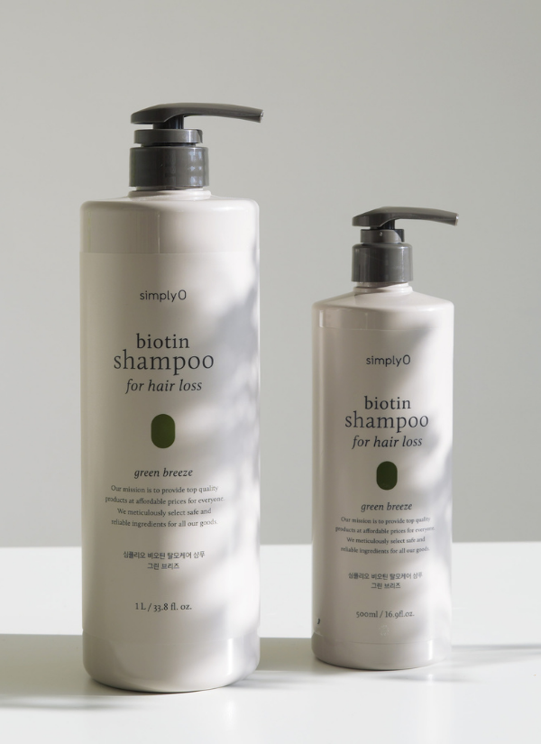 SimplyO Biotin Shampoo for Hair Loss Green Breeze 500ml | Saç Dökülmesine Karşı Vegan Çözüm
