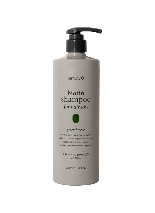SimplyO Biotin Shampoo for Hair Loss Green Breeze 500ml | Saç Dökülmesine Karşı Vegan Çözüm