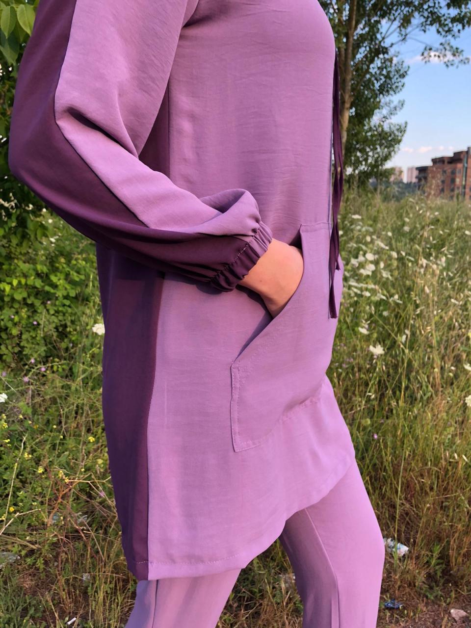 AEROBİN KUMAŞ KAPÜŞONLU SWEAT