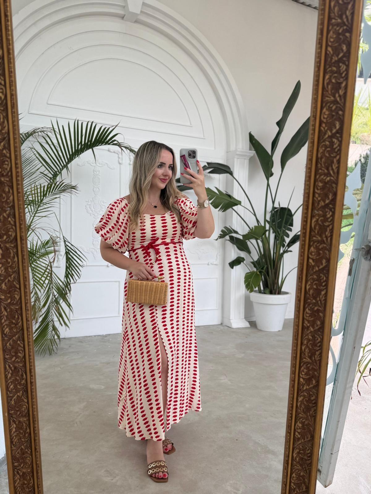 BALON KOL ÖPÜCÜK DESEN ELBİSE