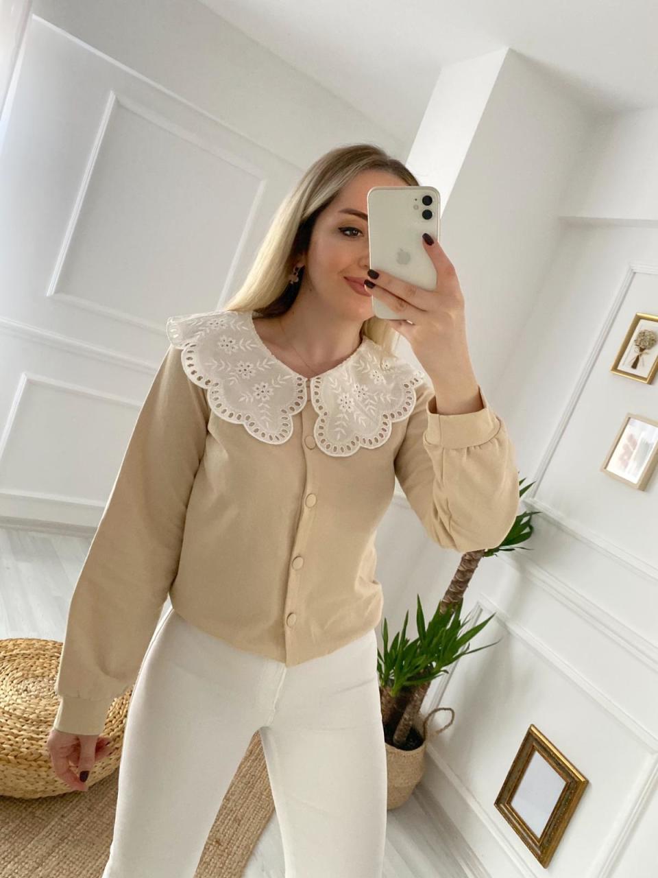 BEJ BEBE YAKA SWEAT HİRKA