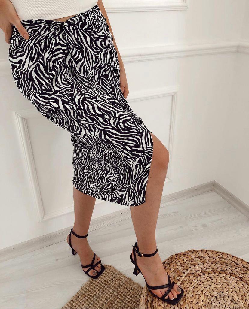 BEL DETAYLI ZEBRA DESEN ETEK