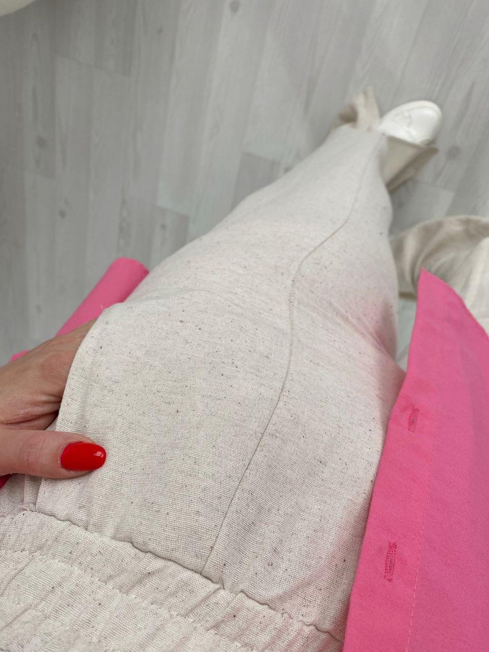 BELİ LASTİKLİ KETEN PANTOLON BEJ