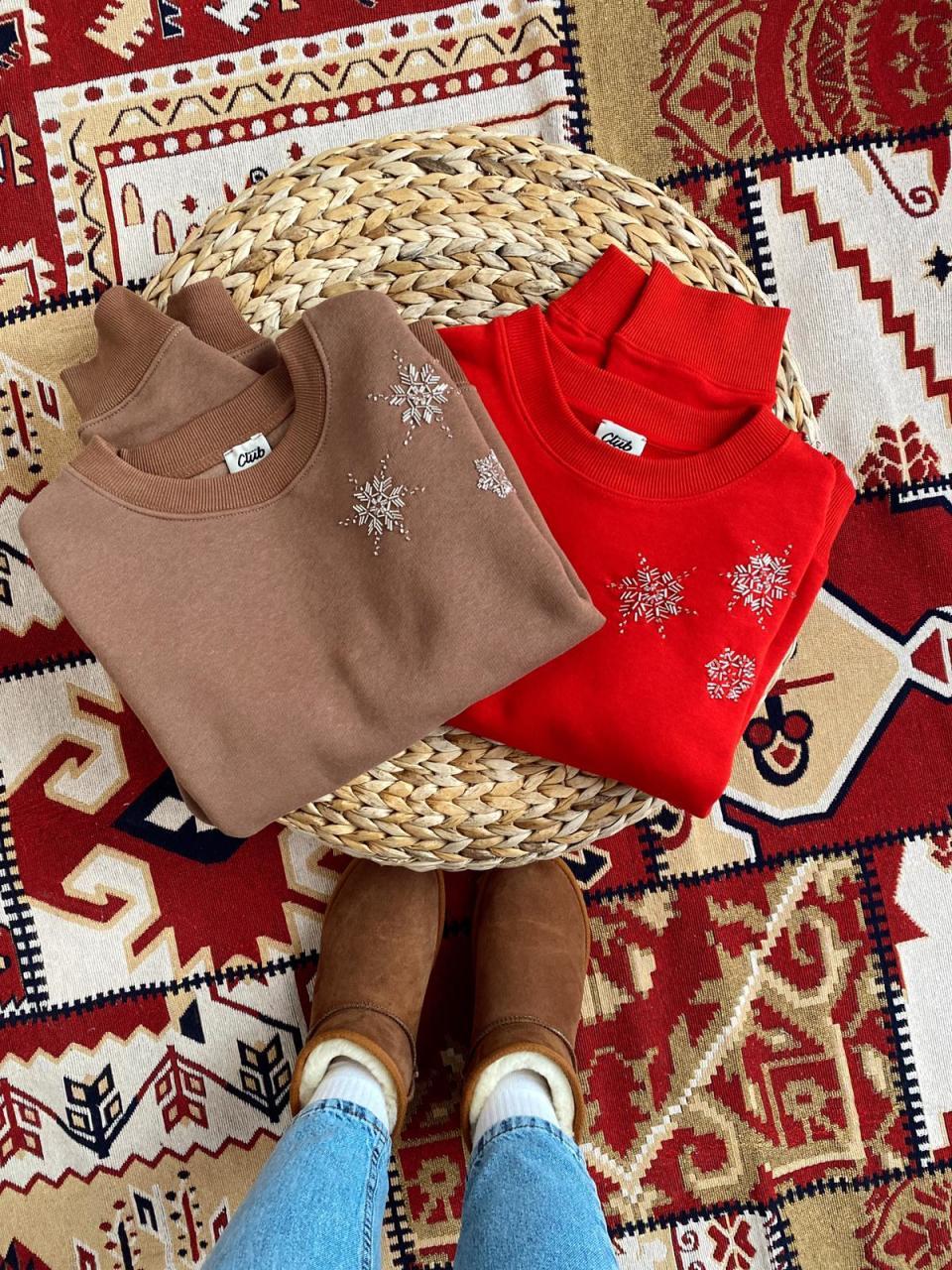 BEYMEN TAŞLI KAHVERENGİ SWEAT