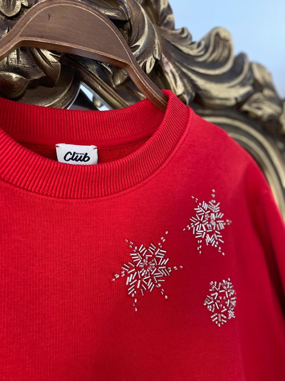 BEYMEN TAŞLI KIRMIZI SWEAT