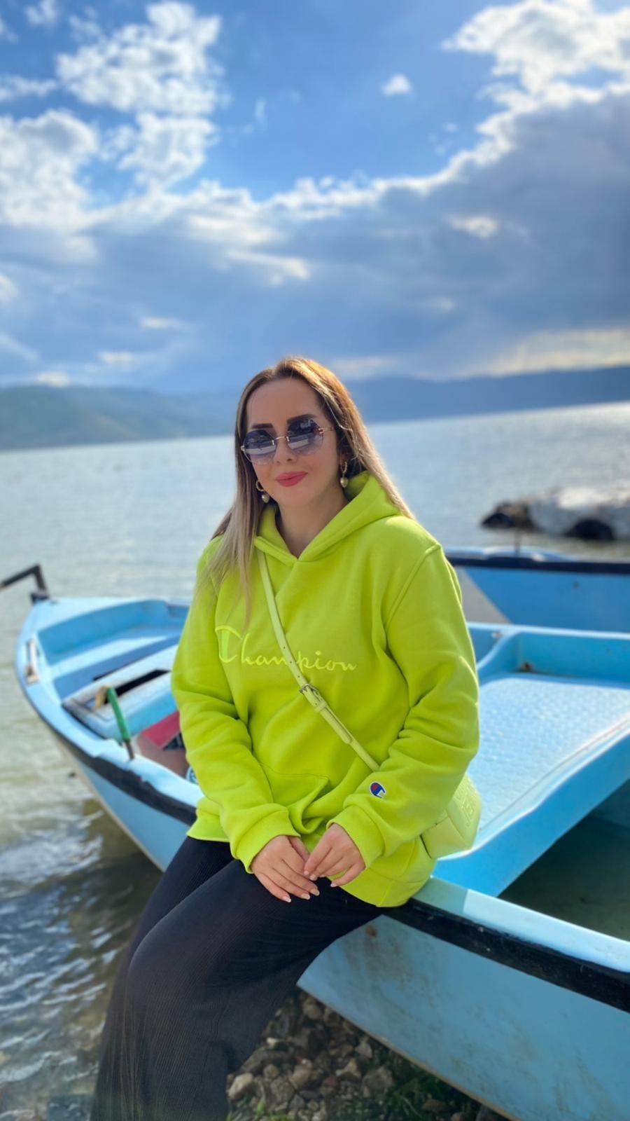 CHAMPİON SWEATSHİT NEON YEŞİL
