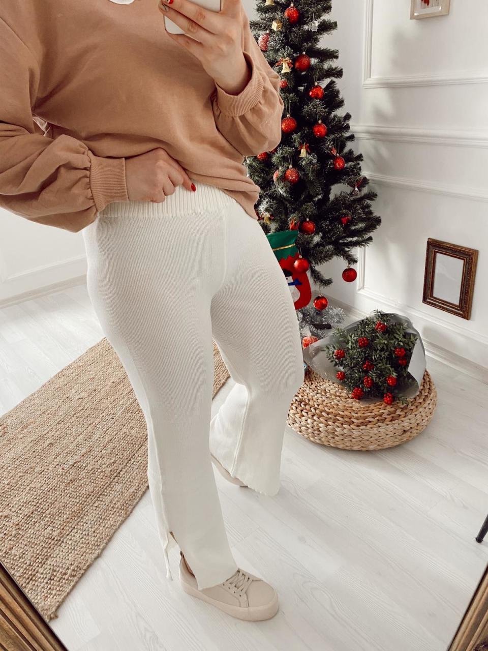 EKRU TRİKO PANTOLON