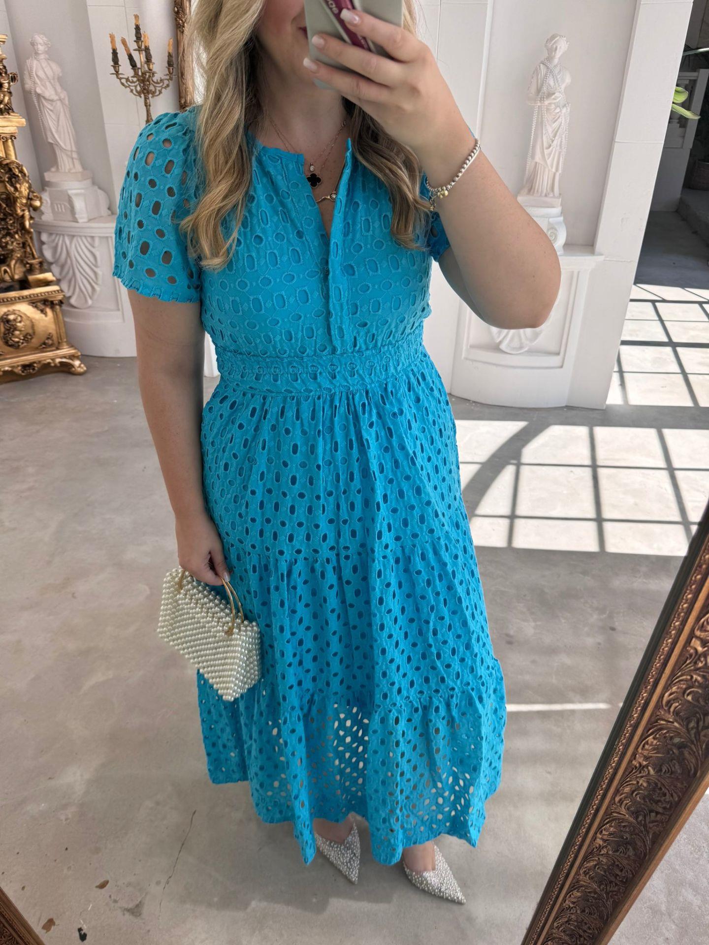 EMİLLY FİSTO ELBİSE MAVİ