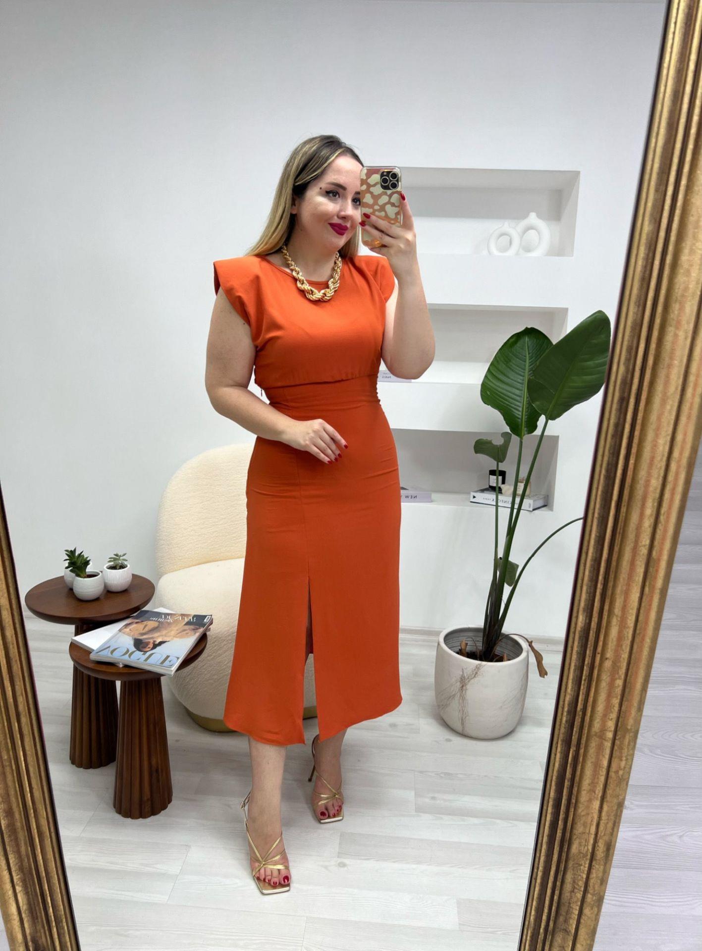 HELLY VATKALI ELBİSE ORANJ