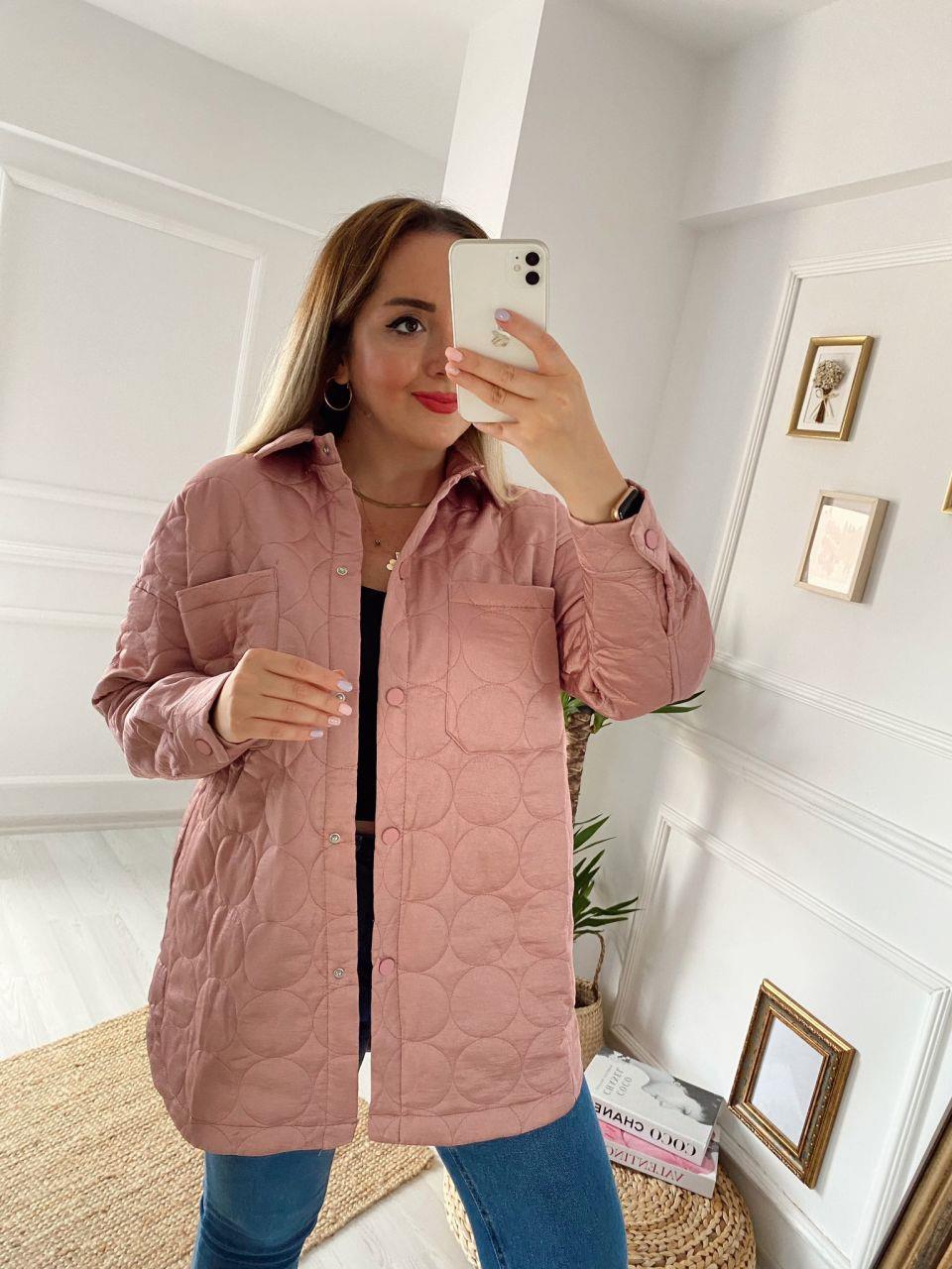 KAPİTONE MEVSİMLİK CEKET PEMBE