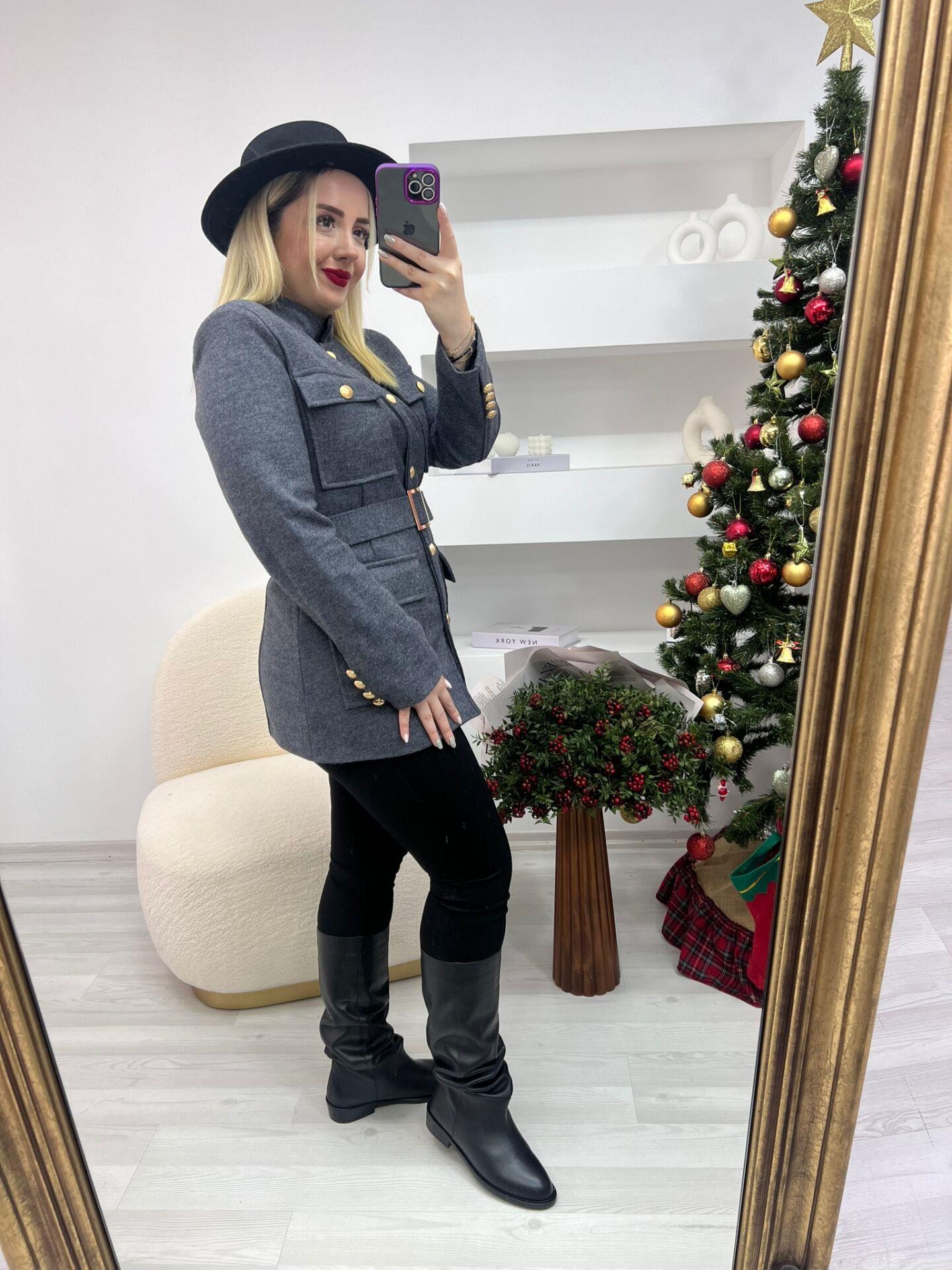 KEMERLİ MARKA MODEL CEKET ANTRASİT