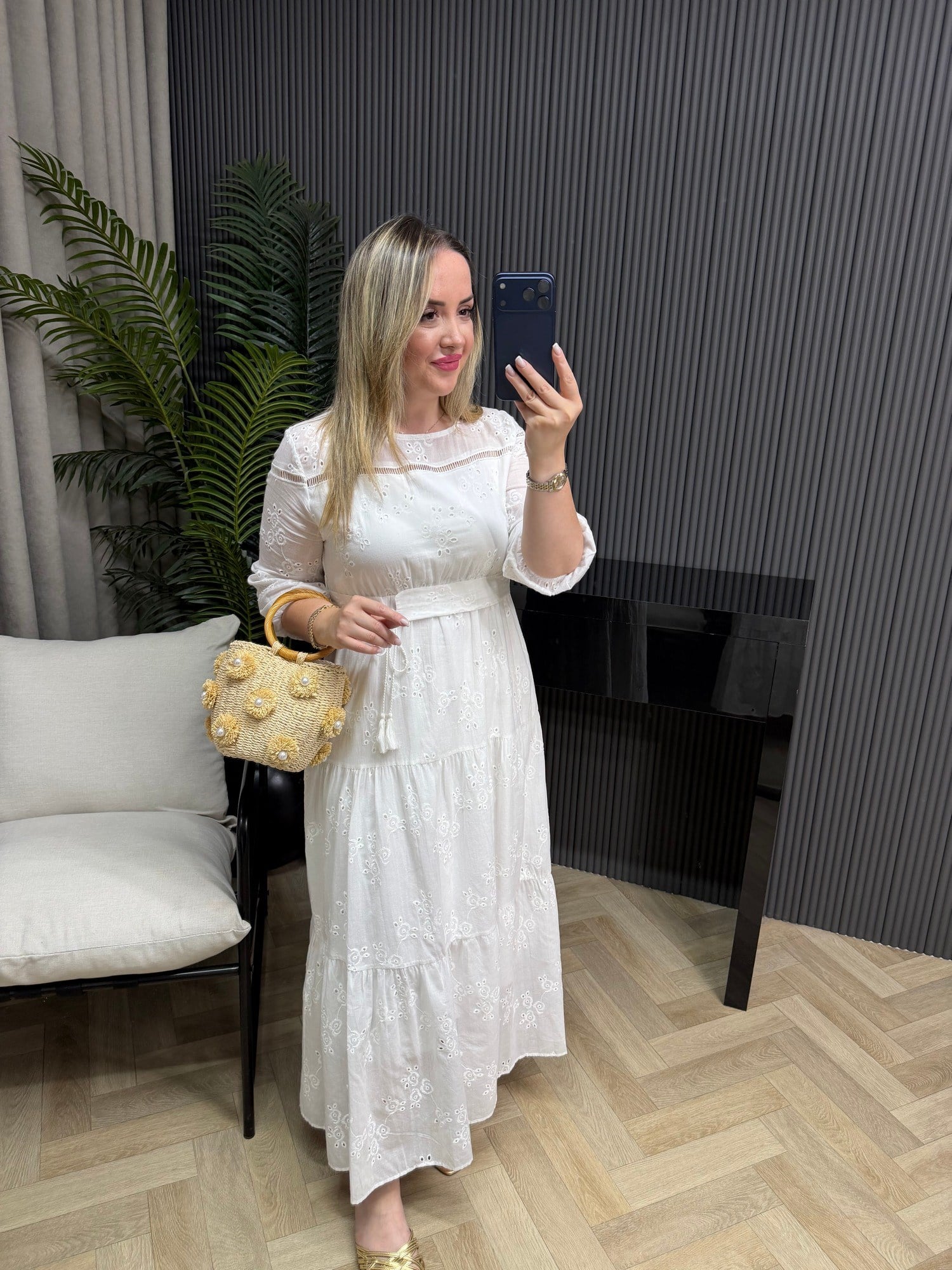 Leylak Orj Marka Model Beli Lastikli Fisto Elbise