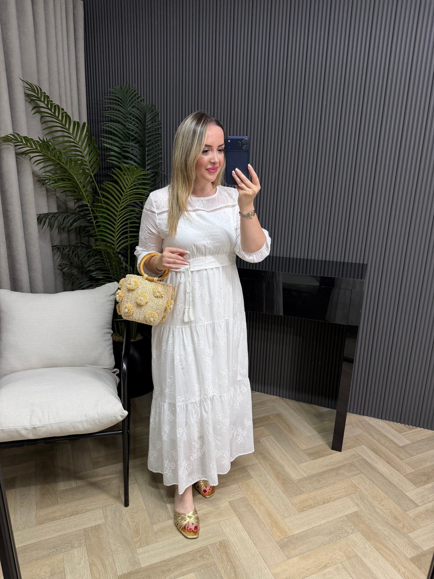 Leylak Orj Marka Model Beli Lastikli Fisto Elbise