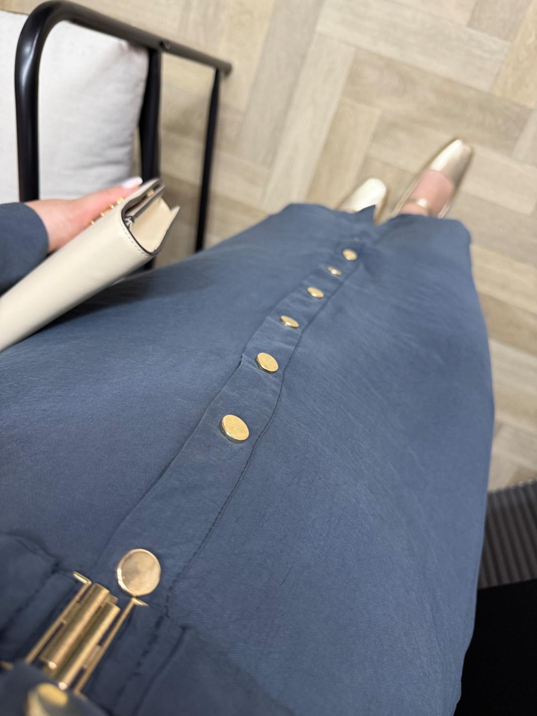 Lina Özel Tensel Kumaş Kemerli Elbise Soft Mavi