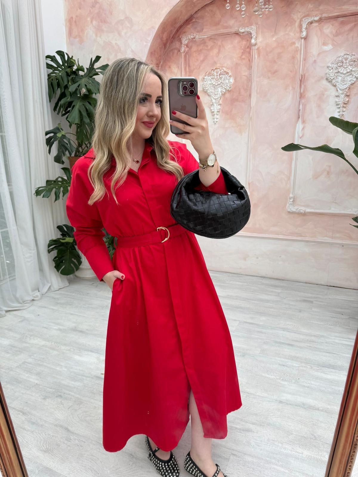 MATİLDA PAMUK UZUN KOLLU KIRMIZI  RENK