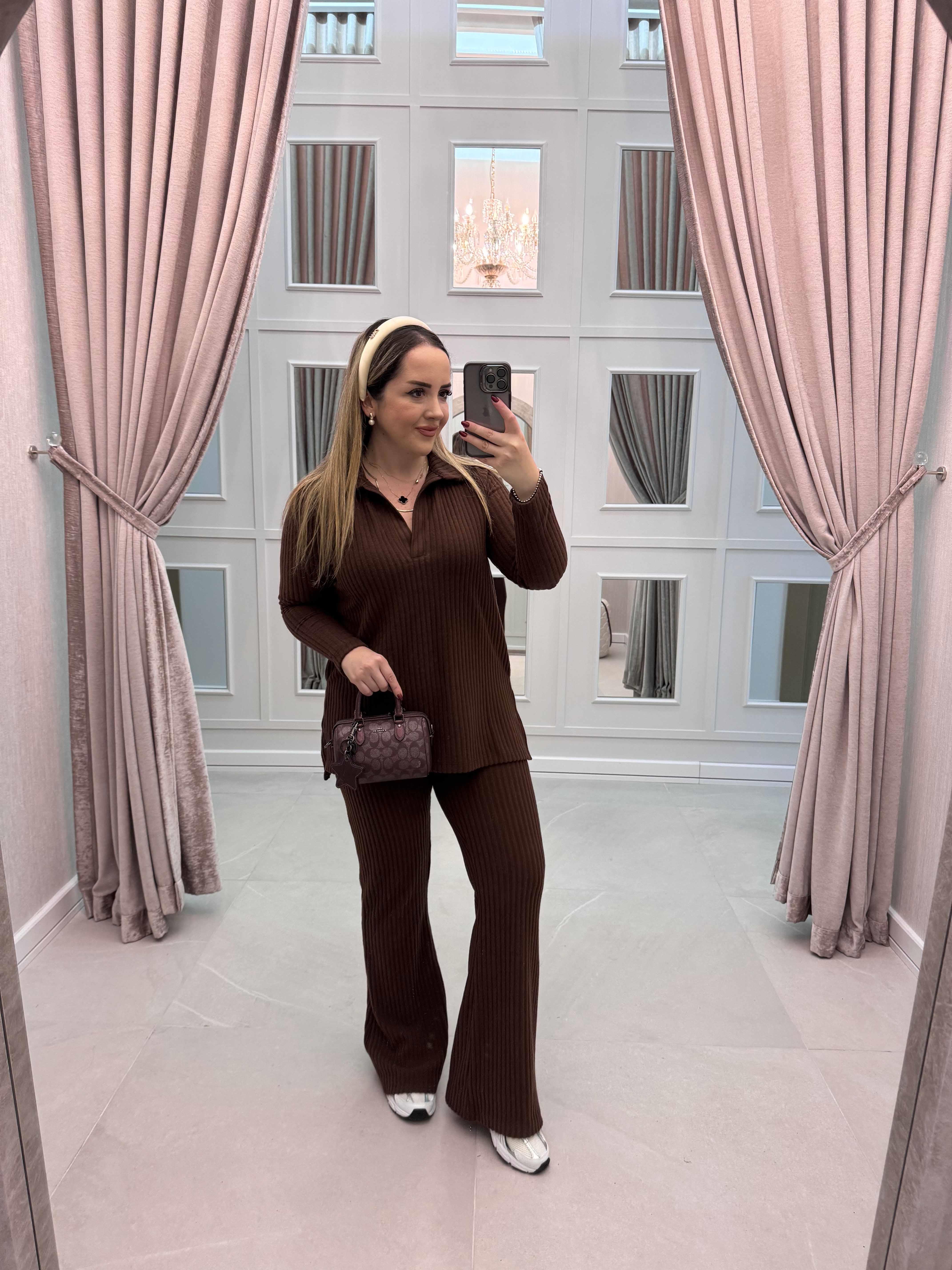 Milan Yumoş Özel Üretim Polo Yaka Takım Acı Kahve