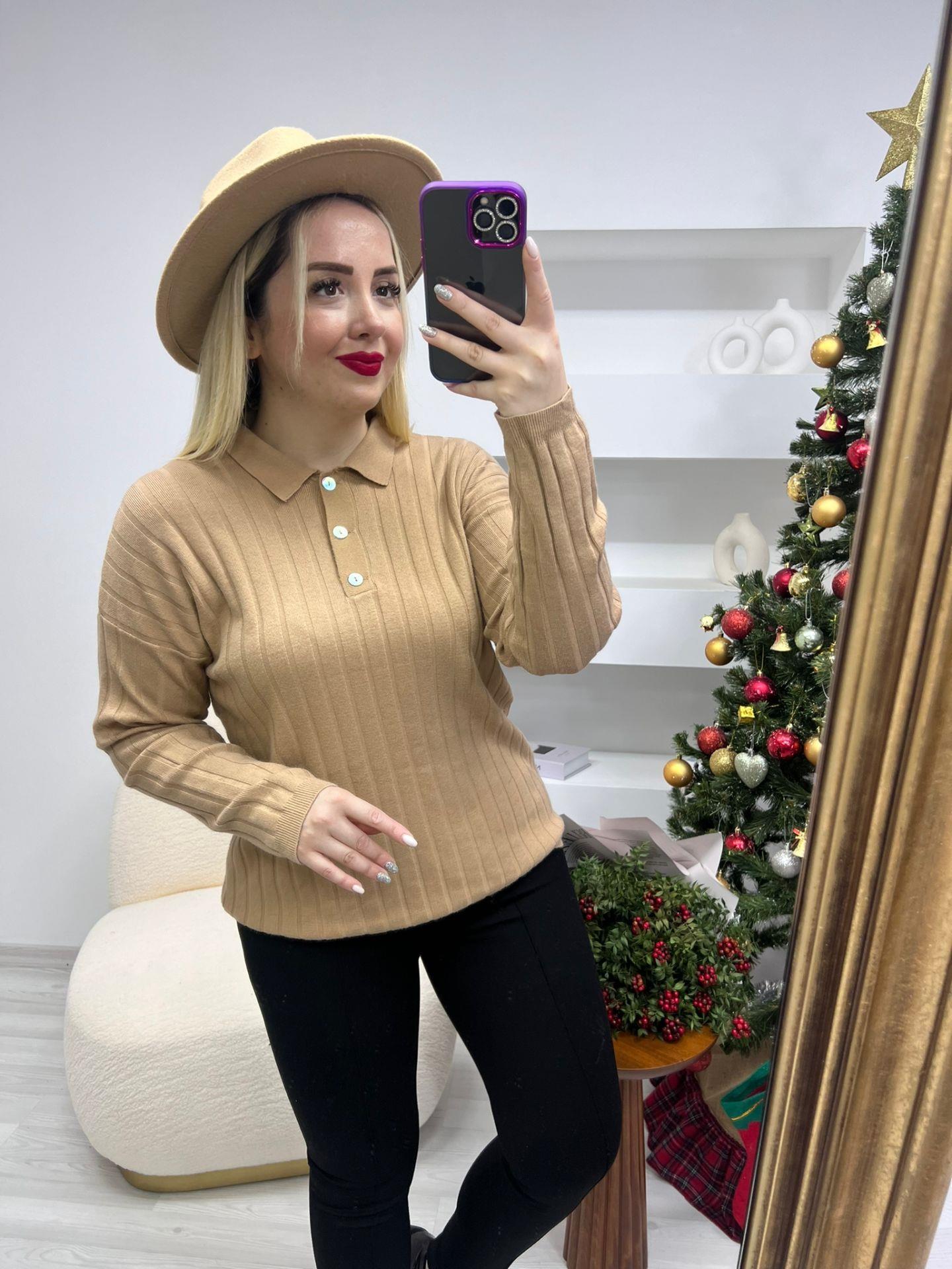 MNG CAMEL POLO YAKA TRİKO