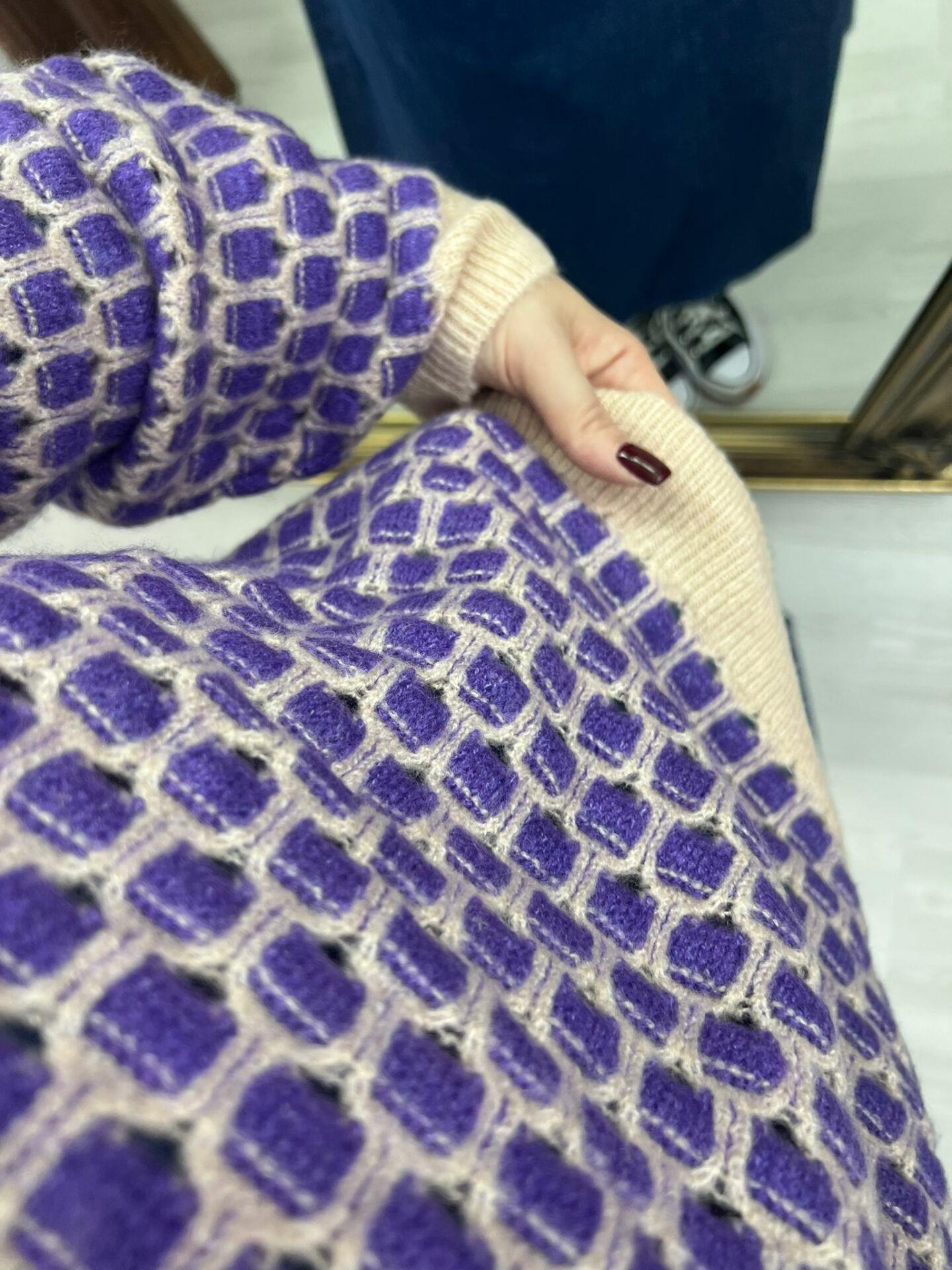 MNG LİLA DESENKİ KAZAK