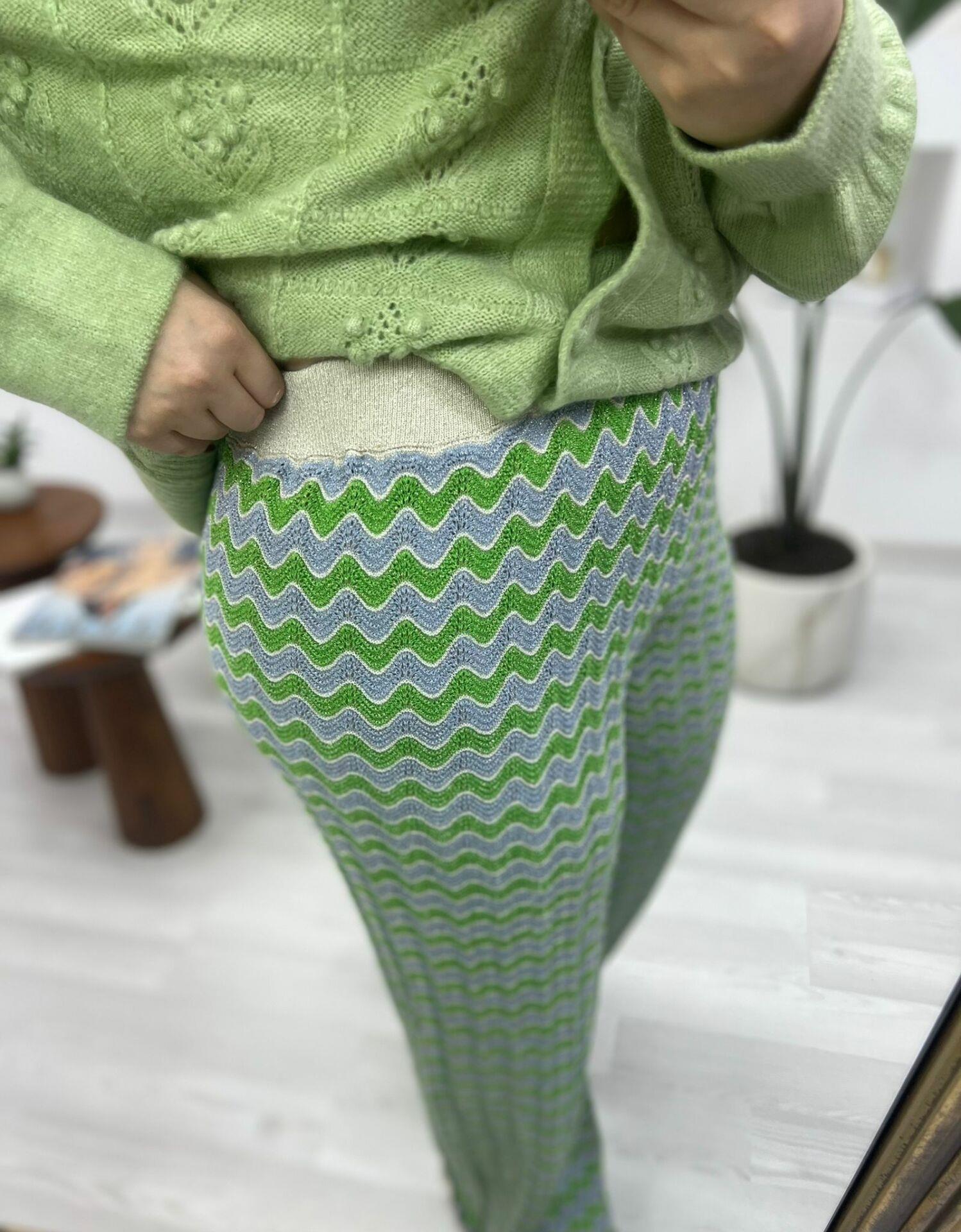 MNGO SİMLİ TRİKO PANTOLON