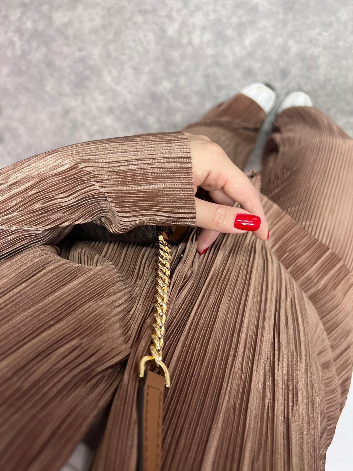PAÇA DETAYLI PİLİSE TAKIM BRONZ