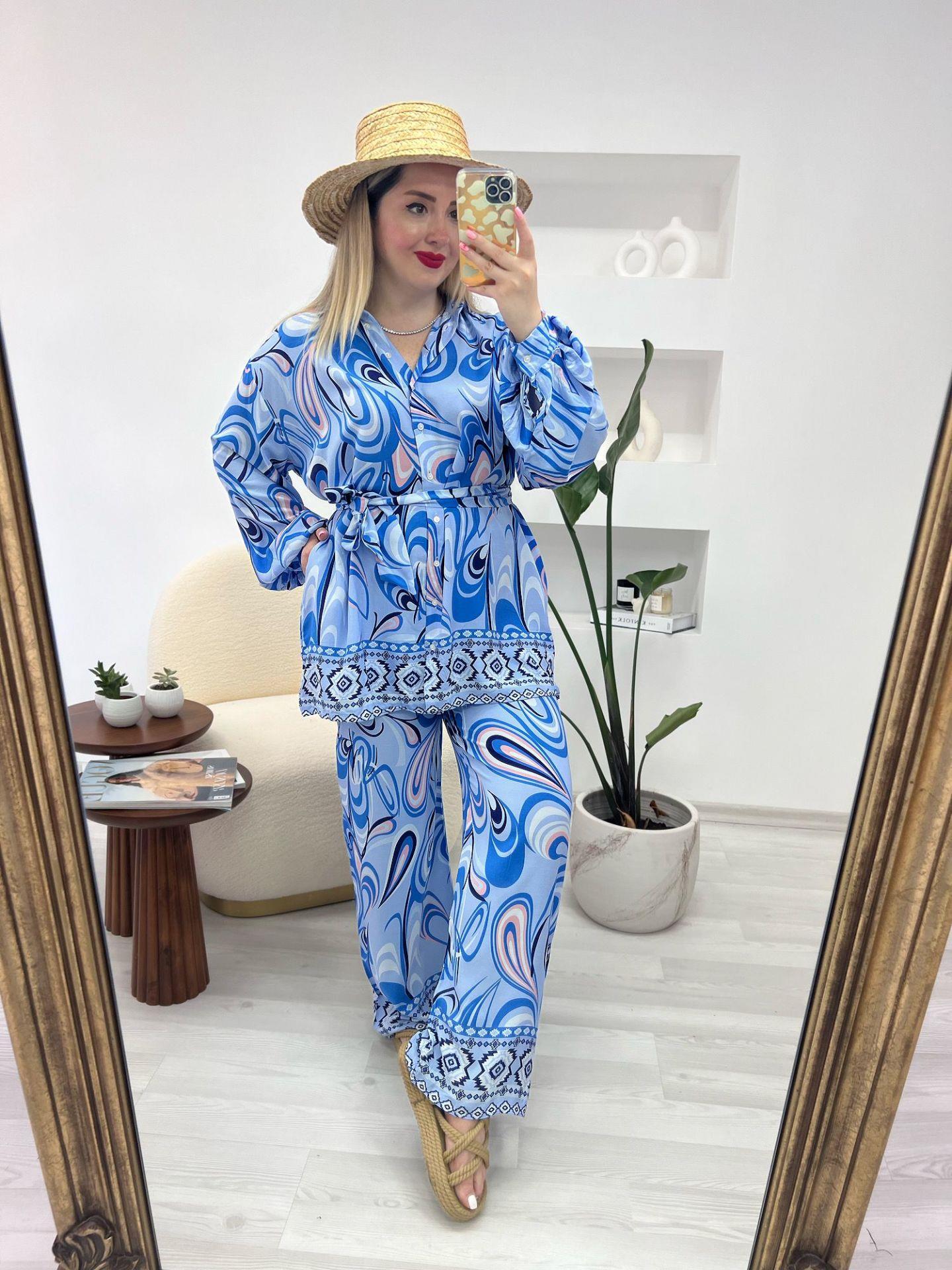 PETRA PAMUK VİSKON TAKIM MAVİ